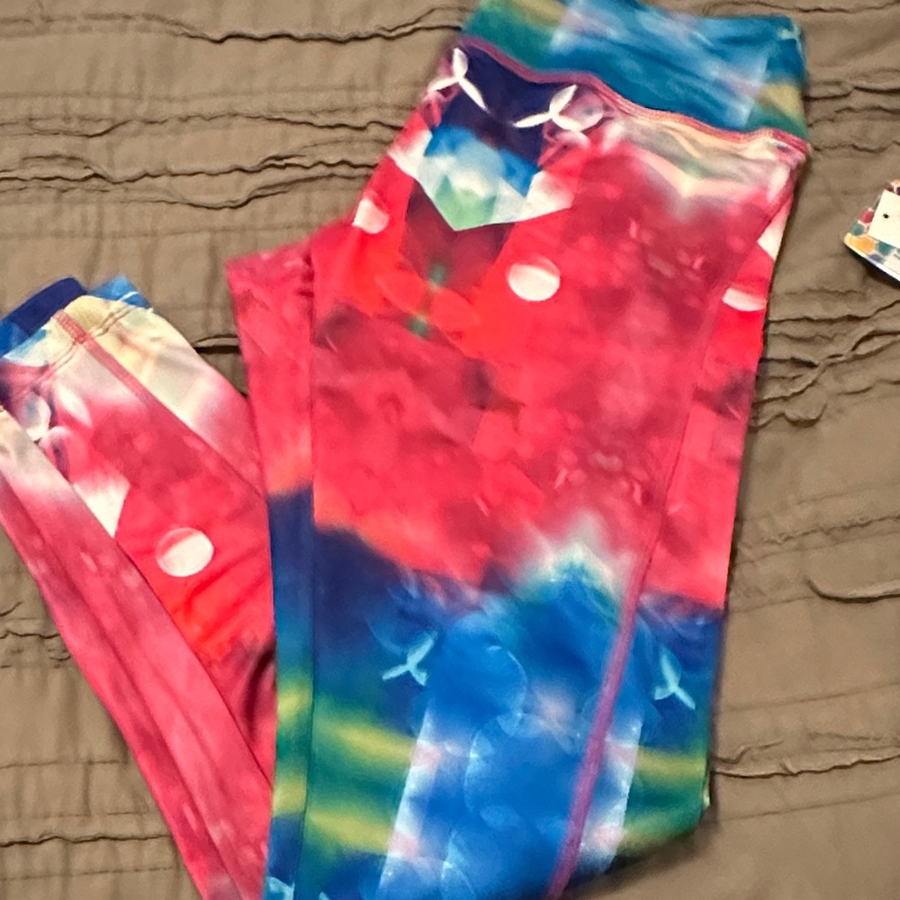 LuLaRoe women’s Leggings - Red, Blue, Green Mix